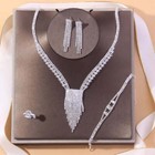 Bridal Necklace Earrings Combo Set Wedding Jewelry