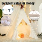 Teepee Tent For Kids-portable Children Play Indoor Outdoor  white  White 