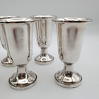 6 Fisher  91 Cordial Shot Glasses Sterling Silver Weighted 3 