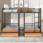 Metal Triple Bunk Beds With Storage Drawers Full Over Twin   Twin Bunk Bed Frame