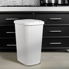 Hefty 13 3 Gallon Kitchen Trash Can Touch Top Push Button Lid White
