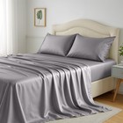 4pc 100  Bamboo Viscose Sheet Set Cooling Deep Pocket 16  Soft Luxury Bed Sheets