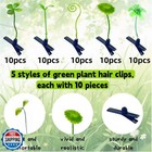 50 Pcs Bean Sprout Hair Clips Mixed Style Plant Hairpins Sprout Clips Little 