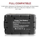 2pack 12 0ah For Milwaukee For M18 18v Extended Capacity Battery 48-11-1860 Us