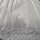 Vintage White Cotton Blend Queen Size Eyelet Bed Ruffle Bed Skirt Dust Ruffle
