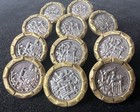 Antique Victorian Garden Gate Picture Button Set Of 11 Brass   Metal Shank 1 2 