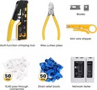 Rj45 Crimp Tool Kit Ethernet Pass Through Crimper Network Cat5 Cat6 Cat7