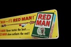 Original Vintage Red Man Chewing Tobacco Advertising Sign Nice Indian   Arrow
