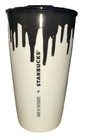 Starbucks Coffee 2014 Band Of Outsiders Black Paint Drip Tumbler Mug Cup 12 Oz