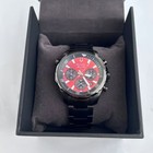 New Bulova 98b350 Men s Marine Star Watch Red Dial Chronograph Quartz Watch 43mm