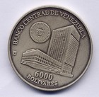 1999 Venezuela Silver Coin 6000 Bolivares Vintage Casa De La Moneda