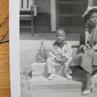 Vintage 1950 s Photo Of Stylish African American Woman   Boy Posing On Easter