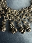 Vintage Indian Tribal Silver Payal Anklet Heavy 77g Ghungroo Bells Pin Lock 9 5 