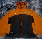 Nike University Of Texas Full Zip-up Hooded Fleece Jacket Size Large Therma Fit