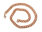 Pure Solid Copper Cuban Curb Chain Link 158gr Heavy 12mm 24  Chunky Necklace