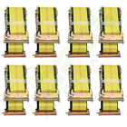 8 Pc 12  E Track Ratchet Tie Down Strap Truck Trailer Enclosed Cargo Van Straps