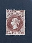 Travelstamps 1868-1879 South Australia Stamps  73a 1 one Shilling Brown Sideface