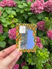 Fabric Aceo   Collage Original Art Mixed Media Vintage Repurposed Pattern Ooak