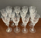Rogaska Gallia Crystal Wine Goblet Sign Etched Stem Glass 7 75  Tall U Pick Qty