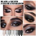 9 Colors Black Smokey Grey Gray Silver Glitter Shimmer Eye Shadow Makeup Palette