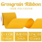 Yellow Grosgrain Ribbon 3 Inch Hair Ribbon 10 Yards Cheer Bow Crafts