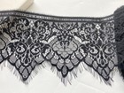3 Yards Black Eyelash French Mesh Lace Trim For Sewing crafts dresses 7 25  Wide