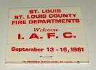 St  Louis County Fire Department Matchbook Matches I  A  F  C  1981 Set Of 2