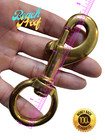 4 3 4  Solid Brass Snap Hook With 1 1 4  Swivel Eye For Lounge  Rein  Leash rope