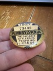 1927 Pennsylvania Fishing License Pin