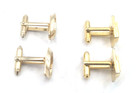 Vintage  men s  2 Pair Gold Tone  cuff Links 