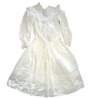 Antique Edwardian Lawn Dress Ivory Cotton Lace Young Girl Beautiful Rare