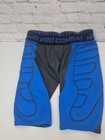 Nike Pro Mlb  Combat Padded Breathable Thigh Sliding Shorts Blue black Large 