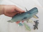 Vintage Sperm Humpback Whale Leopard White Shark Marine Toys Pvc Figures 2002