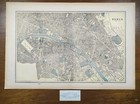 Vintage 1895 Paris France Map 22 x14   Old Antique Original Notre Dame