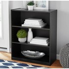Mainstays 3-shelf Bookcase With Adjustable Shelves  True Black Oak