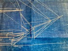 Vintage Blueprint Profile  Us Sloop Of War St marys 1844 Awesome For Framing