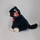 1999 Ty Beanie Buddies Zip Tuxedo Cat Plush Toy W bow   Tags Vintage Collectible
