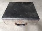 Antique Victor Gold Tone Portable Phonograph Record Player Suitcase Orthophonic