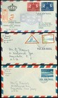 1950 s Lot 6 Netherlands Antilles Covers  1 Curacao   1 Willemstad Registered 