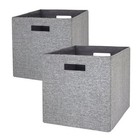 2 Pack Fabric Cube Storage Bin Basket For Bedroom Living Room 12 75  X 12 75 