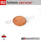 1mm X 1mm 1 32 x1 32  N52 Strong Rare Earth Neodymium Tiny Magnet Discs 1x1mm
