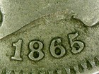 1865 Three Cent Nickel Repunched Date Doubled 865 Fs-305 4afb
