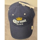 Corona Extra Navy Blue Embroidered Beer Logo Adjustable Strapback Baseball Hat