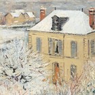 House In Winter 1911 Vintage Painting Giclee Print On Fine Art Paper
