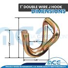 10 Pcs 1  Double Wire J Hooks Tie Down Strap Fitting For Outdoor Tents Truck