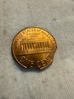 1960   p Lincoln Memorial Cent Double Clipped Planchet Mint Error          