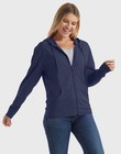 Hanes Women s Hoodie Lightweight Pockets Slub Jersey Full Zip Sweatshirt Casual