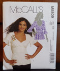Mccall s Sewing Pattern M5809 Misses Tops Pullover Variations Belt Size 14-20 Uc