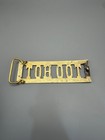Vintage 1970s Brass Belt Buckle Too Hot Heavy Cast Metal Collectible