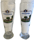 Paulaner Munchen Weissbeer Pilsner Glass 0 5l Germany 9 1 4  Tall Set Of 2